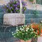 6 Bundles Artificial Flowers, Fake Artificial Greenery UV Resistant No Fade Faux Plastic Plants for Wedding Bridle Bouquet Indoor Outdoor Home Garden Kitchen Office Table Vase (White)